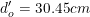 \small d'_o=30.45cm