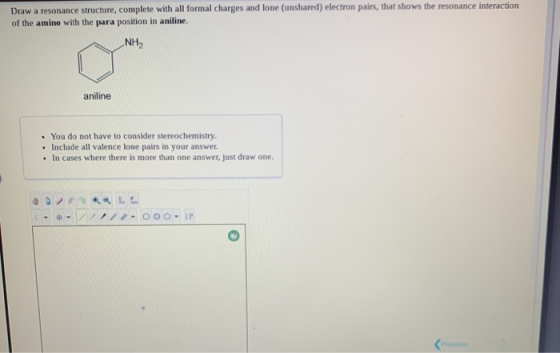 Draw a resonance structure, complete with all formal charges and lone (unshared) electron pairs, that shows the resonance int