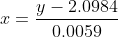 y-2.0984 0.0059