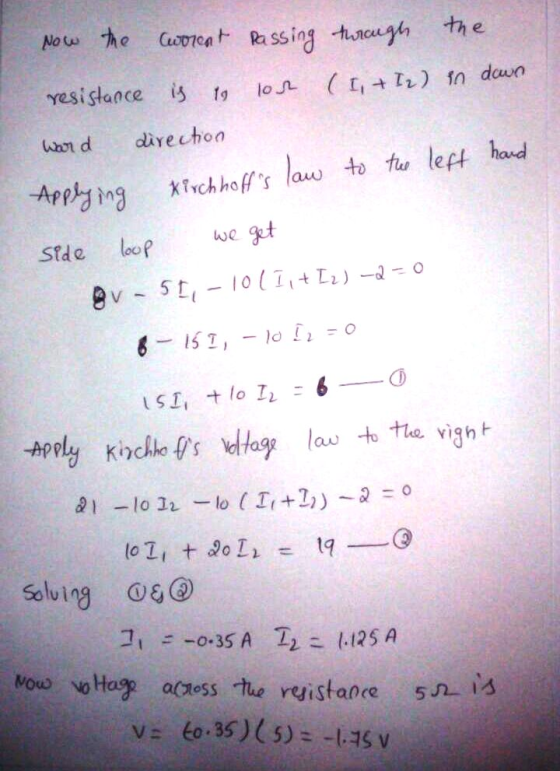 whon d direchon Apply ing Xchhols la to tu left had Stde loop we t Solving OEj③ vow voHa aaoss.tueredistance 5ภ.ls