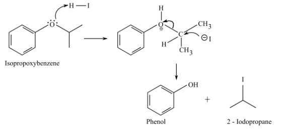 H
—
I
Io
)
CH3
SCO
CH3
Isopropoxybenzene
Phenol
2 - Iodopropane