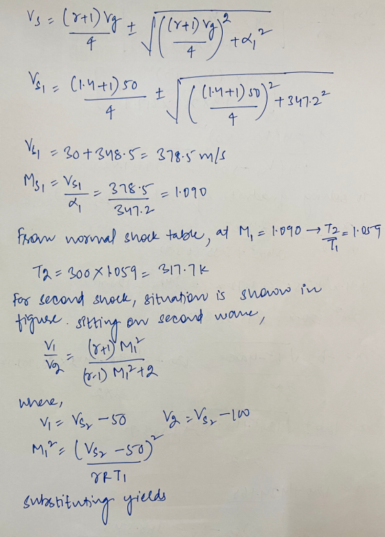 V = (2+1) Vg t 4 tx, 2 4 Vs, = (1.4+1) 50 I (14+1) SD +347.2² 4 V - 30 +348.5=378.5 m/s Msi Vsi & 378.5 =1.090 347.2 tiguse.