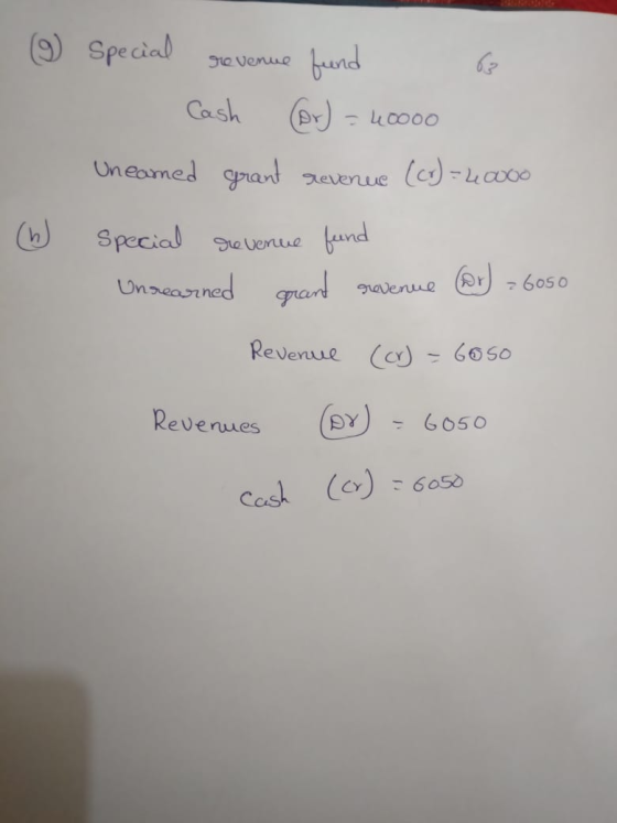 ( Special bund Sie Venue Cash 40000 Uneamed gpan evenue (c Special evenueand Unsearned grad 76050 gravenue Reverue (a -60s0 p