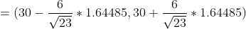 1.64485) V23 (30 1.64485, 30 V23