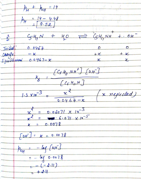 hthor = 14 PA 14- 4.48 9.52 ako ܒܢ (SH, NH tion GHN + Ho Initiall Change Equilibriumi 0.0467–2 0.0467 o -X +2 tc 22 Ko [CHI N