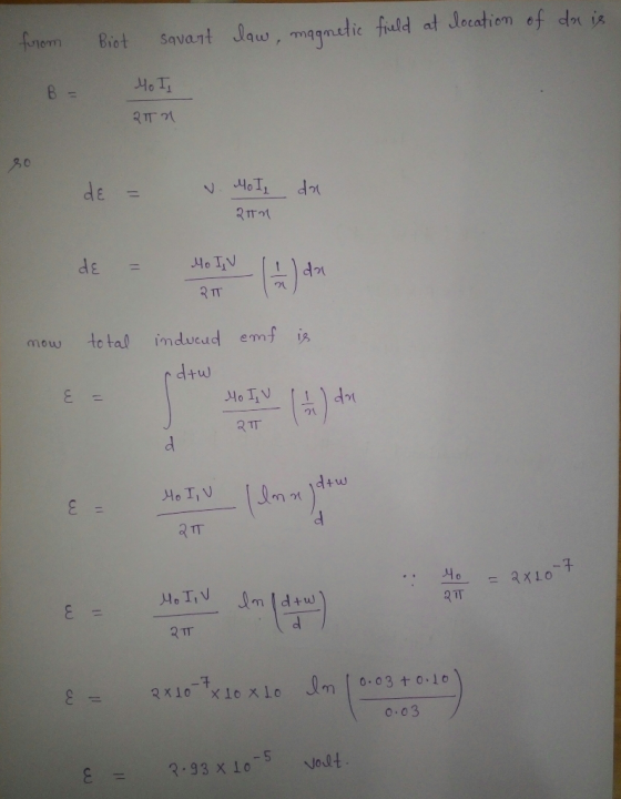 from Biot savant law, magnetic field at location of de is Mo I B = 25 a 80 de Mo I, da 2TM de Mo IV dal 2 TT mow total induce