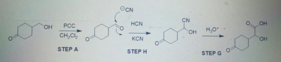 CN CN он Рсс Д со HCN о он Н,0+ CH2Cl2 KCN ОН STEP A STEPH STEP G