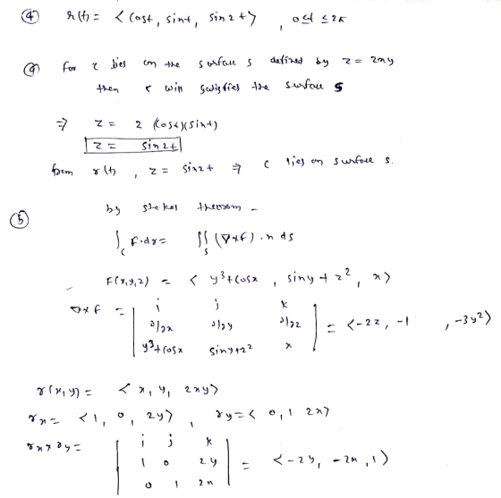 hlha <cost, sint, sin aty ost sra defined by for a les in the surfalls 2= 2014 then rwin Gatisfies the surfou s Z = Z 2 Kost)