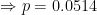 p=0.0514