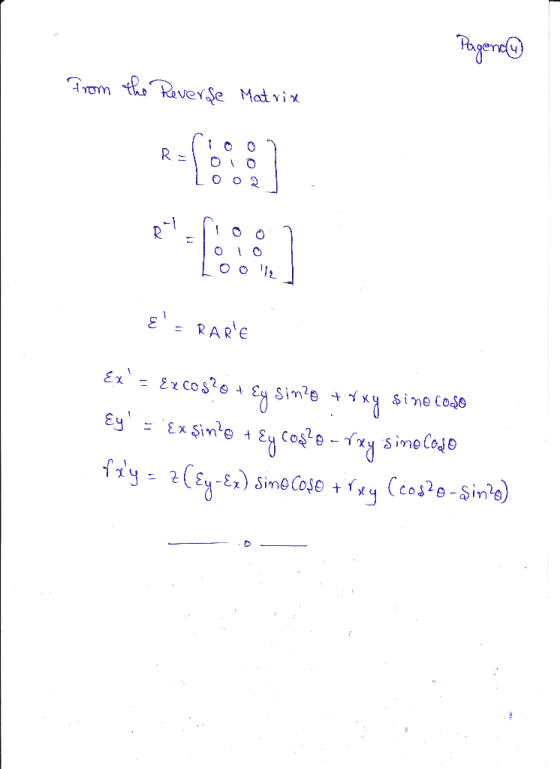 Pagend from the Reverse Matrix REOIO LOO Rt fool Loole E = RARE Ex = Excos? + {y sim?e + 4xy sine cose Ey = {xşinde + Ey c