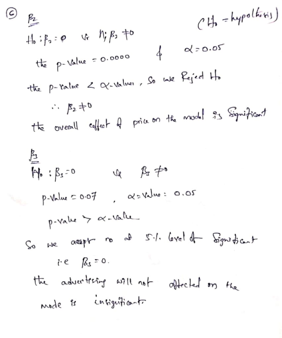 Hos Pa=0 Vr hiße to Cho = hypothesis) the p-value = 0.0000 4 2=0.05 the p-value < x-values , So late Reject to :: 82 to the o