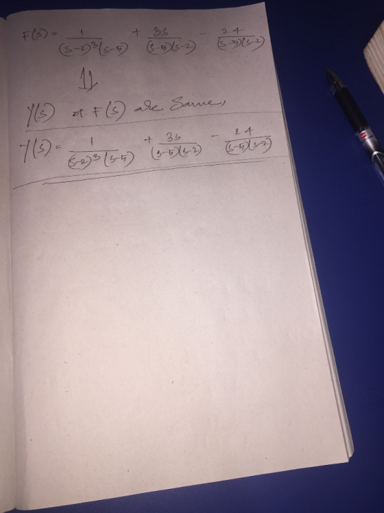 F(s) = 1 + 36 - 24 5-23- 36-5X5-2 535-3 Same 1 st 7 (s) are 715-20 to 24 at 35 (3-532