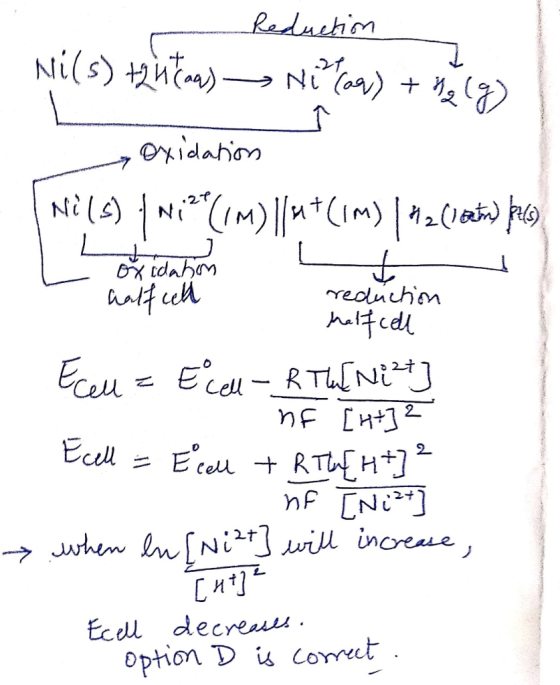 Reduction Nils) tehtaas-> Nitton) + maig) v Oxidation Ni (s) friz (IM) ||u+(IM) | 42 (leto) buce I l L idation otell reducti
