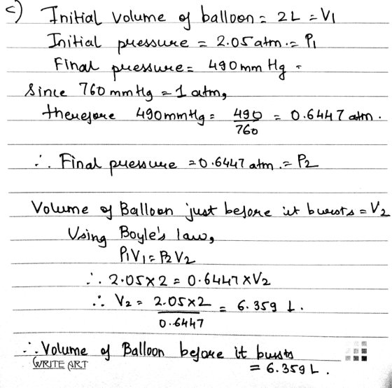)丁nitial, Volume 업 balloon: 2L-VI Flnal puemune- 440mm Hq nal Volume ซู Balle-en-dur Led Vsin Boyles lauo, 0.6447 Volume Ball