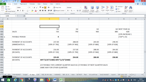 ACCOUNTS latest Microsoft Excel (Product Activation Failed) Page Layout File Home Insert Formulas Data Review View Add-Ins Z