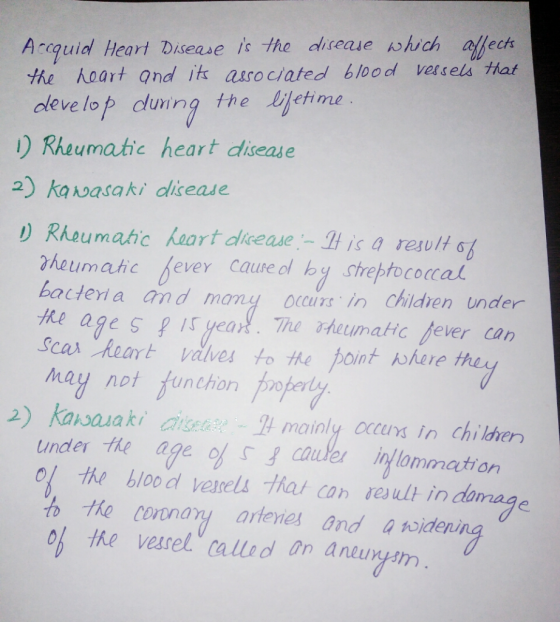 tte №art qnd its associated blood vesselsthat develop during tれe yeti me 1) Rheumatic heart disease 〉 kakasaki disease D Rh