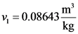 v; = 0.08643 m
kg