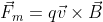 Fm = qū x B