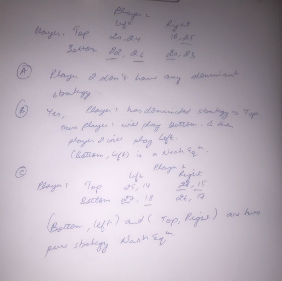 Player Right layer, Top 20,24 18,25 Beton 22 a 20, Q3 Player. I dont have any do sbakgy. Yes Player I has doncinated stategy