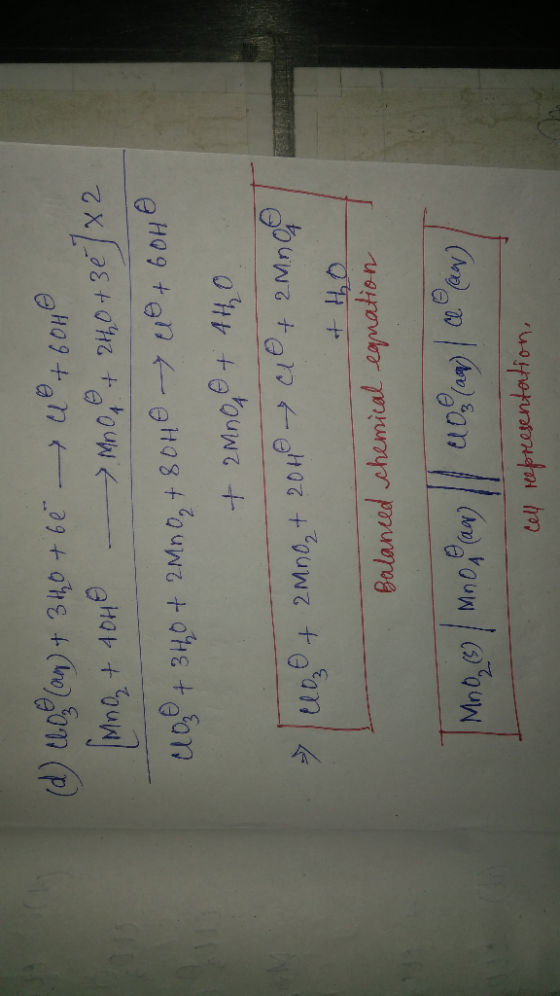 cell representation, I coo (an) | ce car) Mno Balanced chemical egmation & ho a + 2Mngo ceo + 2 MnO + 2040 HV + grouwe + Hog