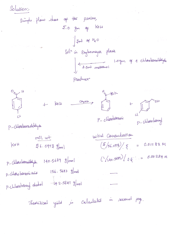 Soluction Ko H 2.5m mattano Phodc 으나 mol wt twi tial Couautation Кон 56.097 0.017 &a M p-chlao 140-5681 3 0.00 284 u p-doo be