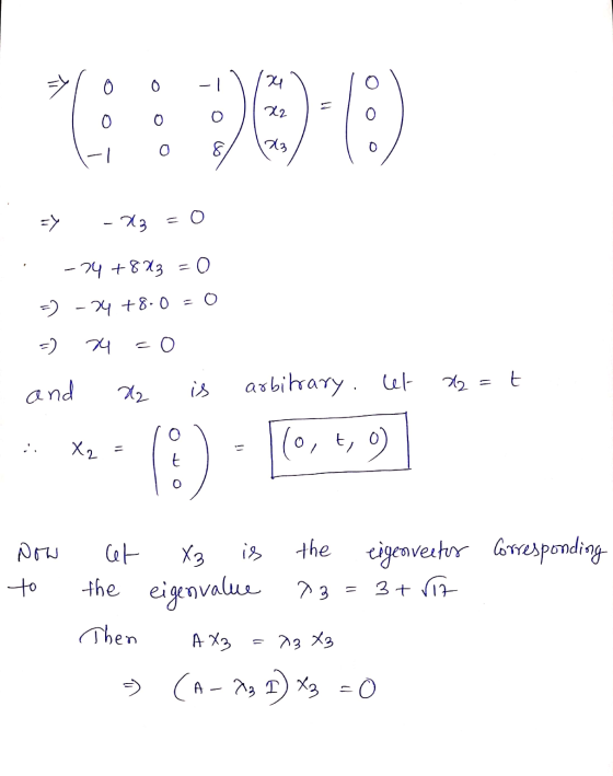 0 0 0 20-10) o EY -763 O -74 +883 - 0 =0 =) - 74 +8.0 74 o and is arbitrary. Cet H2=t X2 omo [10, +, 0) X₂ is the Now to cet
