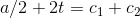 a/2 + 2t = c +cz