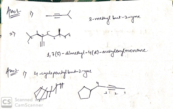 LIMIT I Anst t = 3-mesuge but-2-yne 1,7(5) - dimethyl-4(R)-acetylengl monane. Ausz in 4-cyclopentyl but-2-yue Scanned CamScan