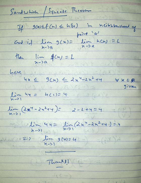le Sand which / Squeeze Theoram I glu Ef (n) shu) in heibhbourhood of point al lim now) al h- n- And if the a a lim g(n)= lim