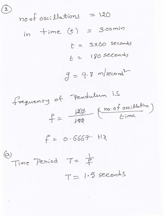 hoof osci uations- 120 in +ime C) t = 3x60 second κά -f.no.of ose泓ffen Cime Penio T= 1-5 seeondg
