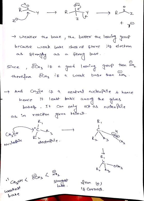 -Y R. .Z ( Z t yo - Leakey the base the better the leaving group because weak base its electron does not share base. Strong s