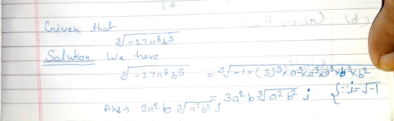 Given that - 327a8ls Solution We have - 35 - 2798 15 35- 1x ( 3 3 3 ; a3 2 ² 2 2 2 2 2 2 i SUST Andə 342b 21 22 26 3 a ² b 1