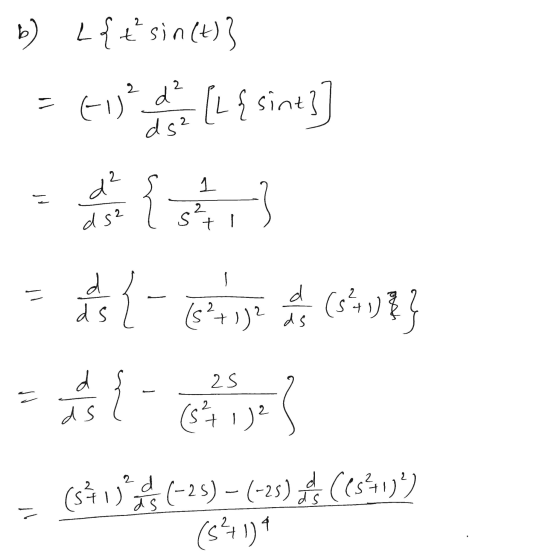 2. 3 (4) م (5 4 } (ط (1) de [L{sines 2. d² 1 2. ds? | } کی ارچ -2 d - بم 2 2 ds d ds هما } الم و 2 = ds ( 51) 2 2. (۱) d as d