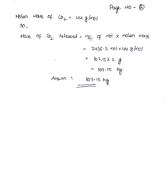 Poge Holar Haus af Co uu grol NO Mas af Co, oleosed - ro of mol x molar mas 243.3 molx uu gro 07,IS3. 2 9 Answer