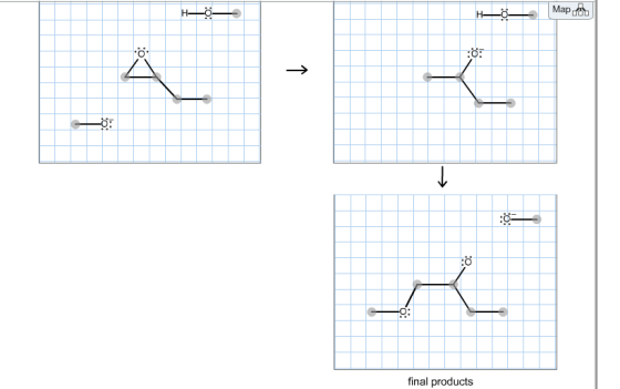 Complete the mechanism for the base-catalyzed open