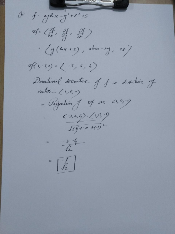(6 f- eglex-g²+2 15 ax Oz by (y(arre), abu-ay, at of(,-3,2)-(-3,6,4) Directional desivative rector (1,0,1) Progalin of of (3