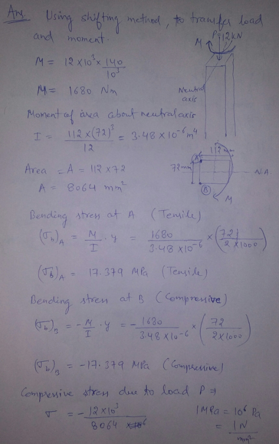 and momen = 1680 Nm Mewhed exic Moment of ava abor neutral cxir l 2 N. A 1680 구2 , у b A 구 3.48 xlu6 2xloo