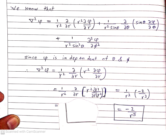 We know that 2. 1 1 1 a r2 ar fr 을 a r2 sine 8 (sine su or + 1 24 30 r2 sin2e 2. since e is is in dep 2 내 1 2 a 2 ar Y2 en en