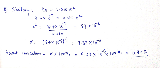 )Similmly ka d010 8.7x 10 6010 9.33 X lo spernt iizahom 3