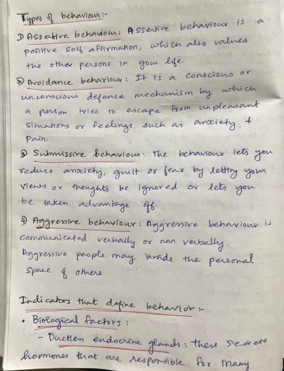 Types behaviour :- DAssetire behavioun: ASseive behaviour is Positve Self affirmation, which also valnes the other persons in