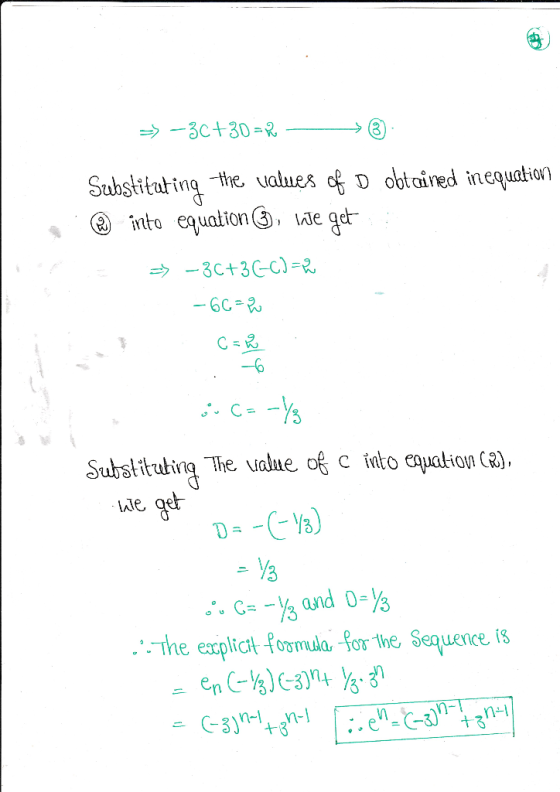 3c+30= the ualues cf D obtained inequatior Sabstitat ing into equation get We 3C+3CC)=R -6C -Ys Sabatitading get The ualue o