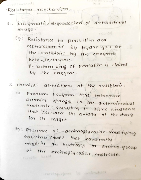 Resistance mechanism 1. Enzymatic, degradation of antibacterial drugs SOCO Eg! Resistance to penicillin and cephalosporins by
