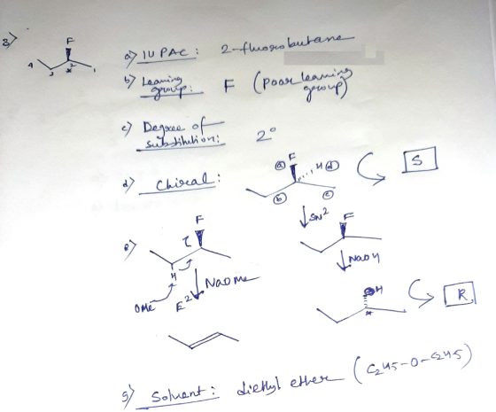 a luPAC: 2-fluorobutane 7 Learning eng F (poor lang ting De 1000 substitutioni d) Chiseal: Line G P I wao na Nao me ome 6² (2