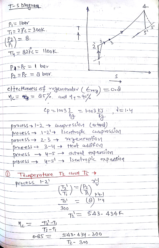4- 2 ㄒㄧ三229 1100 K 85% and 11°90% rocess+,-2구 6.mpression (q(tuaf process → 2-3 → eyen evation poeess→ 2-4 → ttcect addition vocess → y-s → îs entro ple expansion Cl Y- 2 300 S43. 434K T2- 300