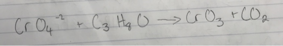 Cr Oy ? + C z Hq o - Cr Oz + CO2