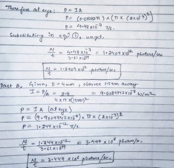 There fore at eyei P= IA P= (0.03565071 ) x (TTX P = 4.48X107 5). Substituting in equi , we get --7 4048810 3.61 x 1019 1.240
