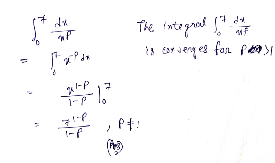 it du The inte integre ral 17 7 da UP UP is convenges for proses v P da 7 ulp -1 I-P 7 I-P I-P PEI (Ang)