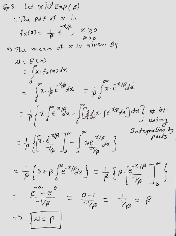 G3 t Erp() Thi pdt f x is fxra) A is giren By a) T mcgn dx by 67x- winz d Integrastion by pasts dr 1 O+ B e e - Q |