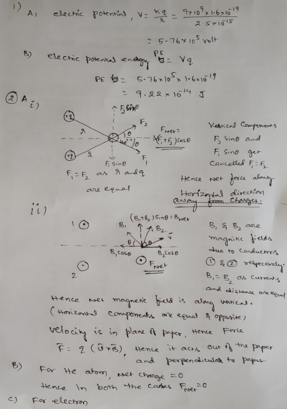 A electric potential va ka = 97 10² x 1-6x1019 2.571015 PE B 25.76*105 holt electic potential energy = Vq PE = 5.76+105 106x