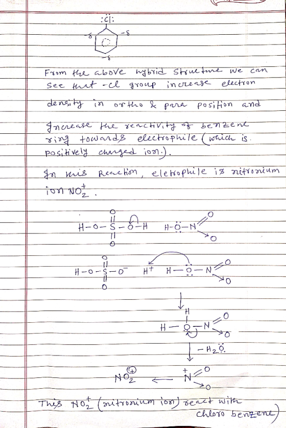 from the above see that -ce hybrid group strutture we can increase electron density in ortho & para position and Increase the